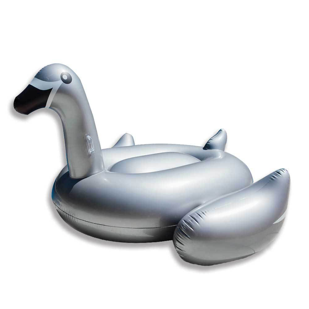 Giant Swan Silver Pool Toy