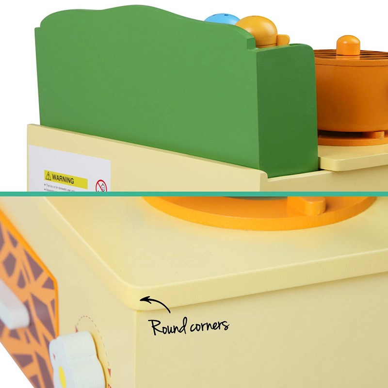 Safari Kitchen Cookware Playset Wooden - Image 6