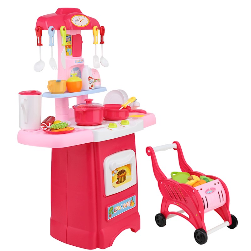 Kitchen Playset With Shopping Trolley