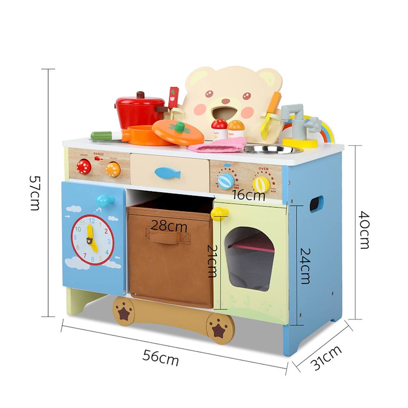 Kitchen Playset Wooden Bear - Image 2