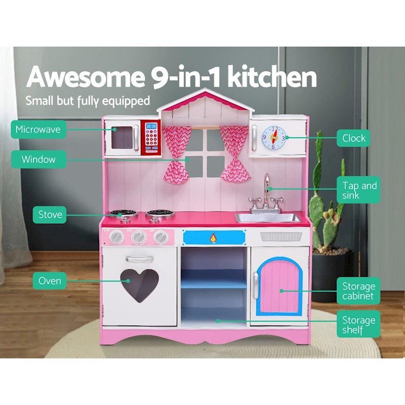 Kitchen Playset Wooden Dream Pink - Image 4