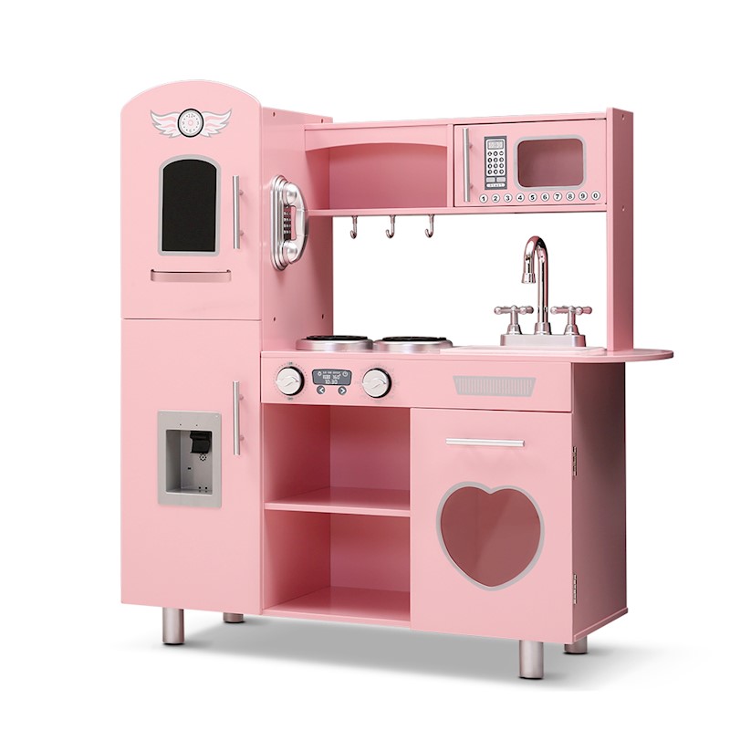 Kitchen Playset Wooden Pink Style 2