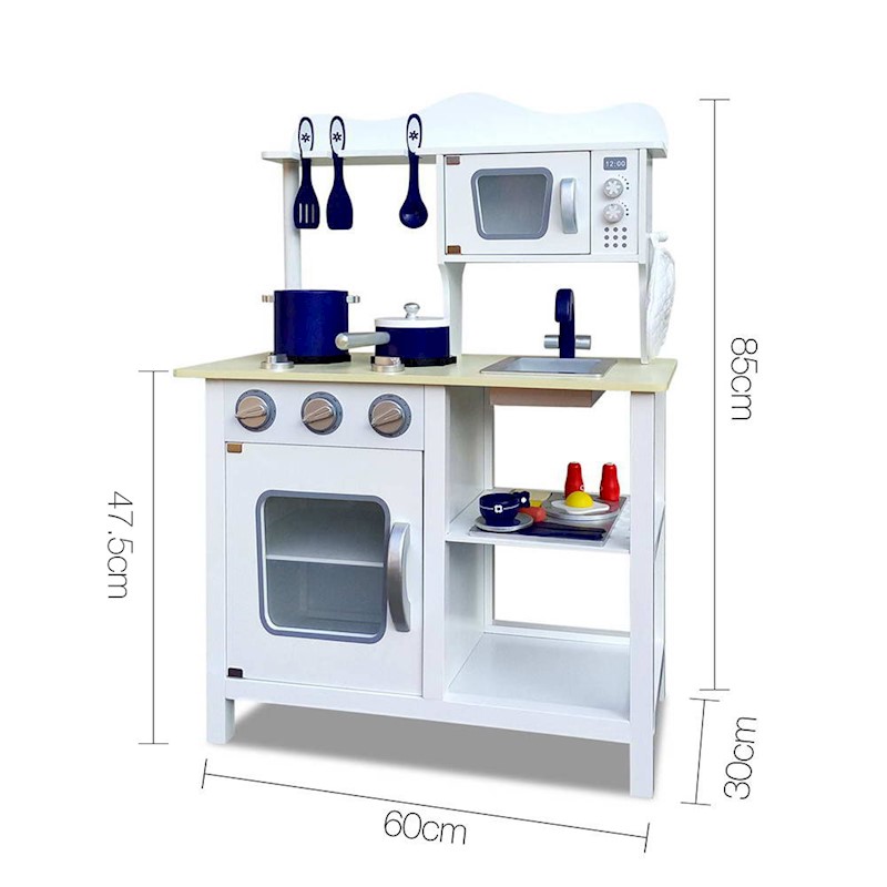 Kitchen Playset Wooden White - Image 2