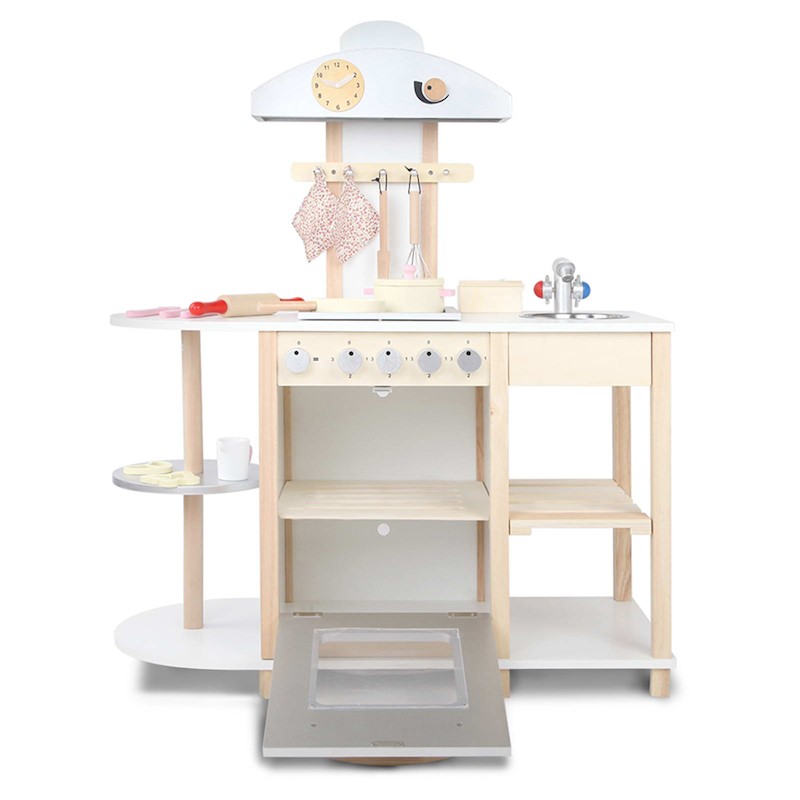 Kitchen Playset Wooden White Style 2 - Image 4