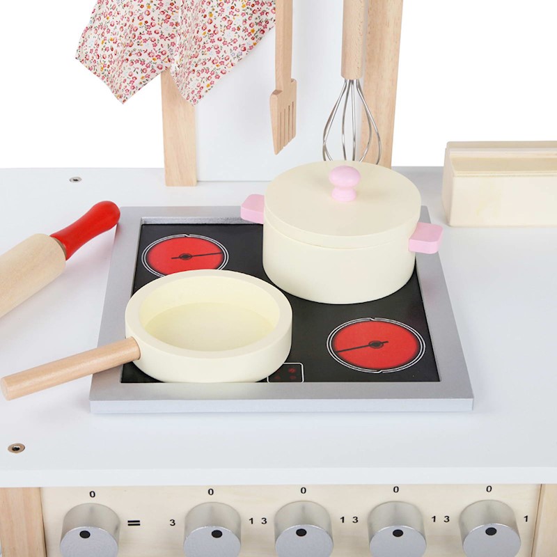 Kitchen Playset Wooden White Style 2 - Image 8