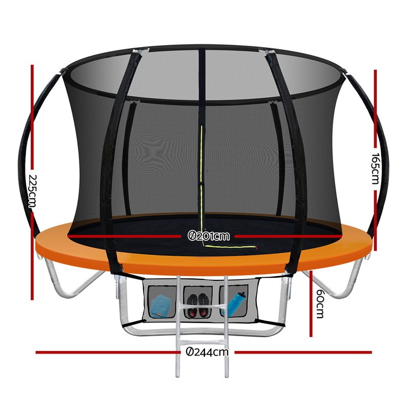8ft Trampoline Orange - Image 2