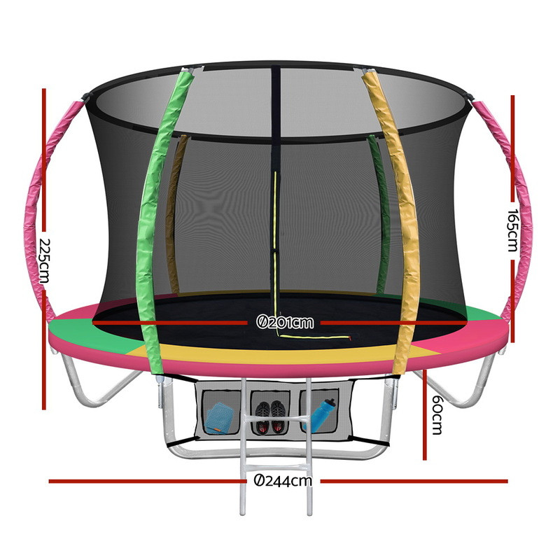 8ft Trampoline Rainbow - Image 2
