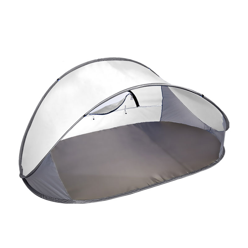 Beach Tent Pop Up Foldable 4 Person Grey